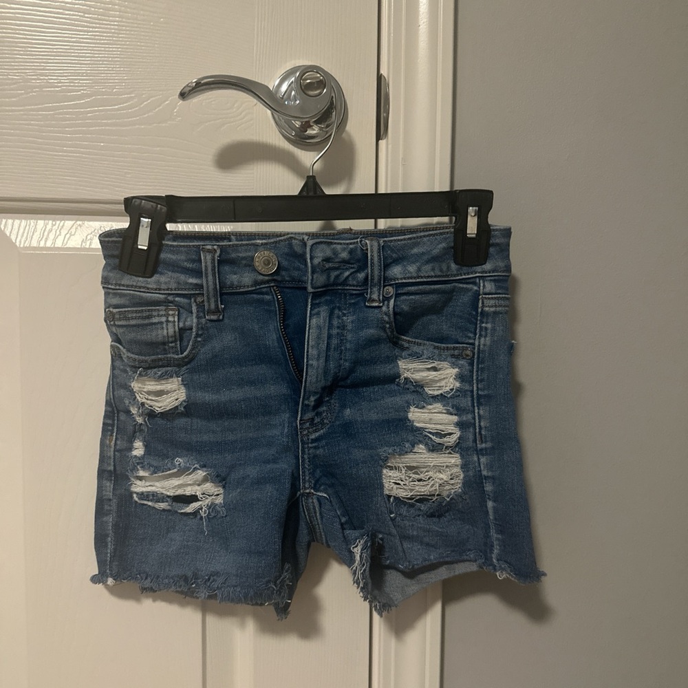 Distressed Denim Shorts